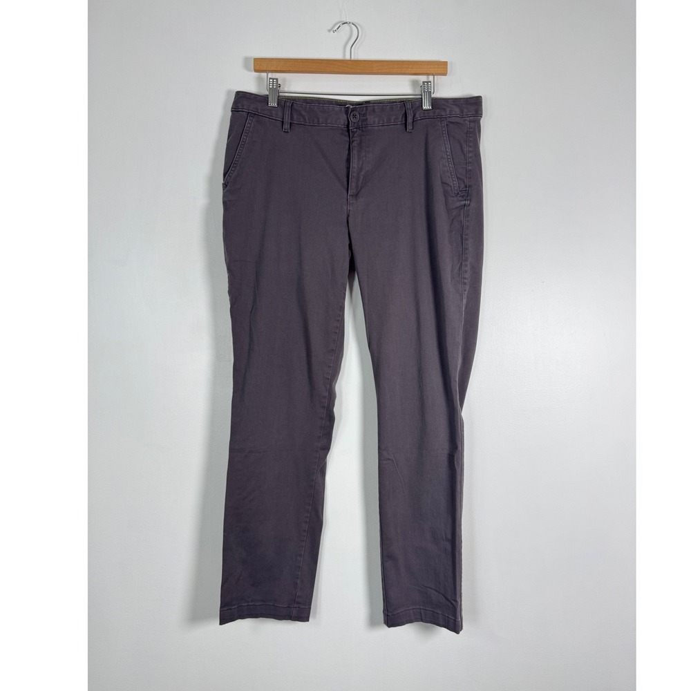 Casual Eddie Bauer Women 12 Boyfriend Fit Pants Gray Specially Dyed Cotton Blend